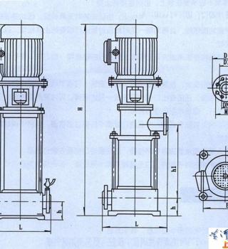 GDL型立式多级管道离心泵（安装尺寸）